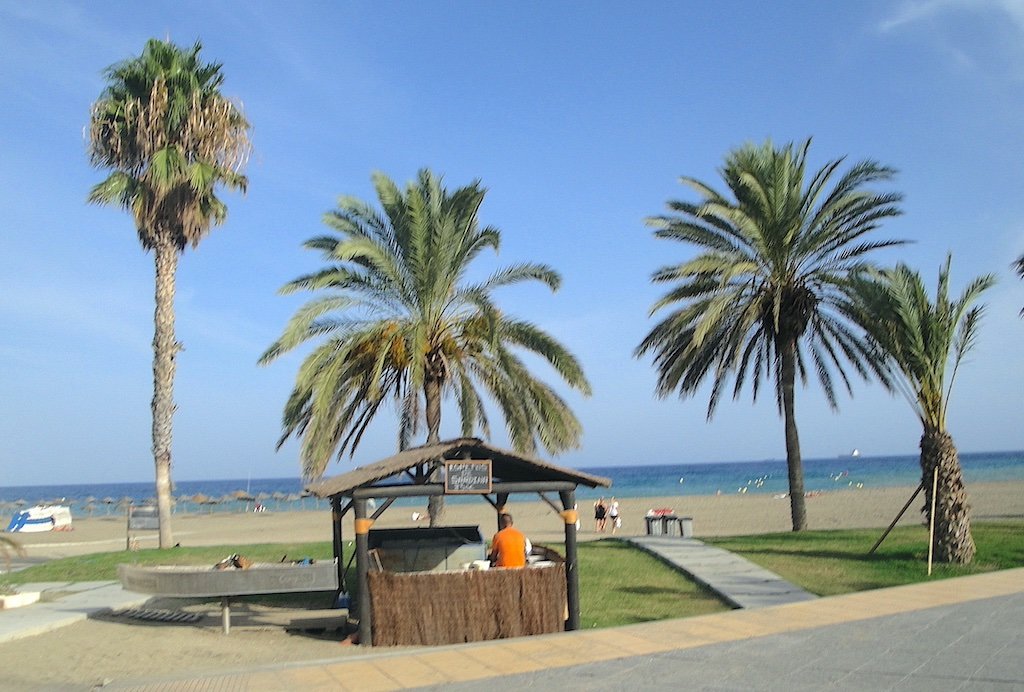 Am Strand von Malaga